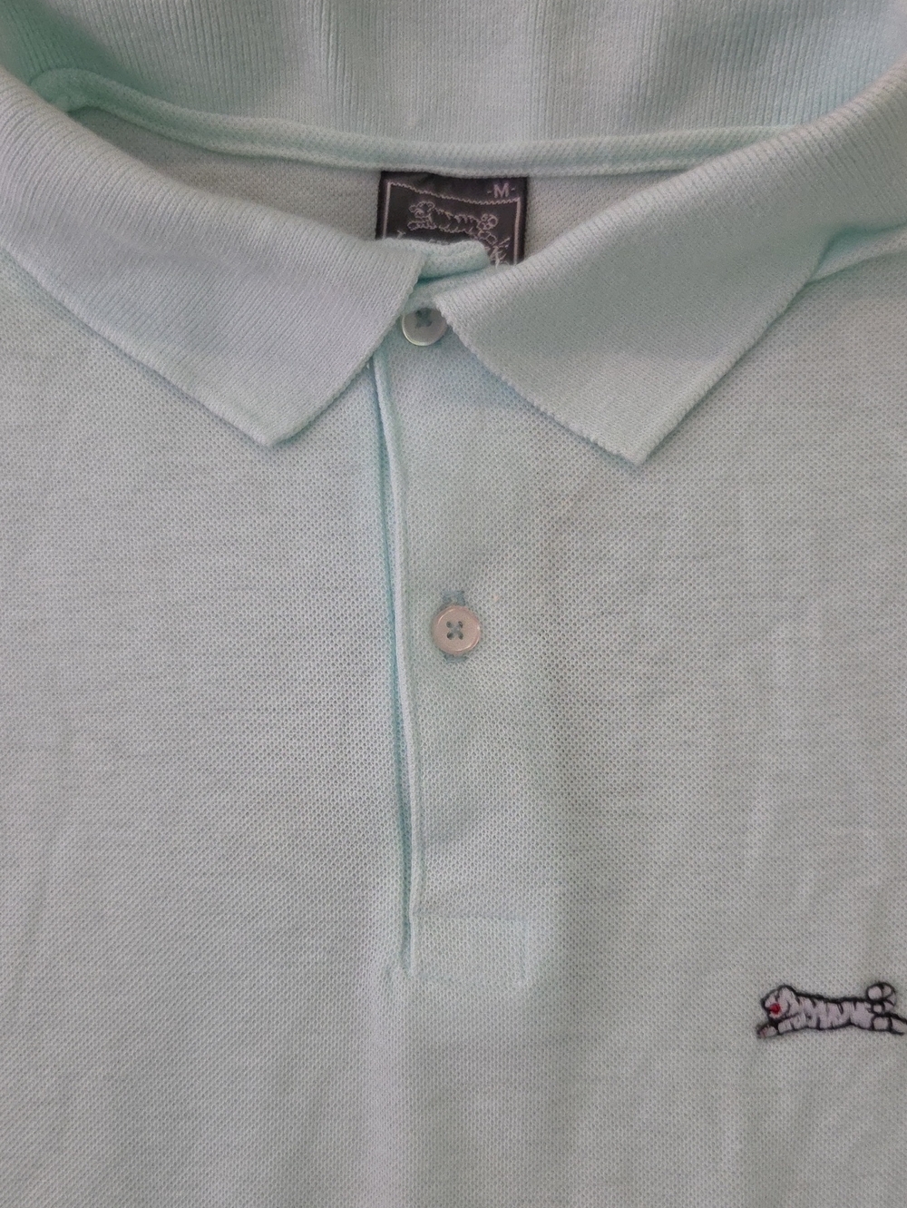 Le Tigre Light Mint Green Polo Shirt, M - Perfect Condition
